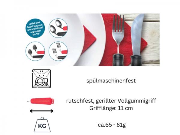 Flex Besteck Set 4-teilig Rot