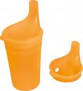 Trinkbecher-Set Tee und Brei, langes Mundstück, orange